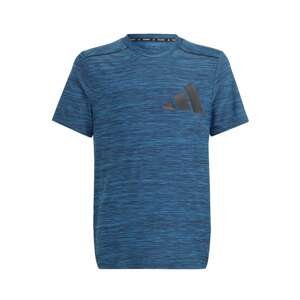 Funkční tričko 'Aeroready Heather' ADIDAS SPORTSWEAR modrá / černá