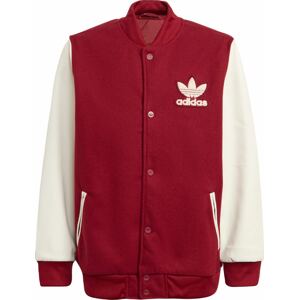 Přechodná bunda adidas Originals béžová / burgundská červeň