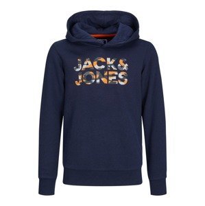 Mikina Jack & Jones Junior modrá / oranžová