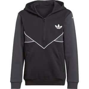 Mikina adidas Originals tmavě šedá / černá / bílá