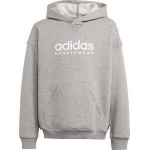 Sportovní mikina adidas performance šedý melír / bílá