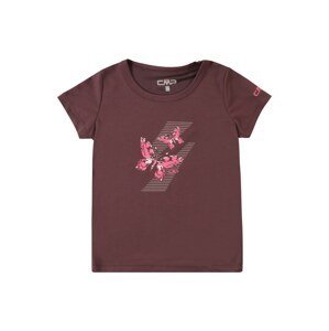 Funkční tričko CMP světle růžová / burgundská červeň / bílá