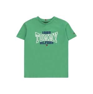 Tričko Tommy Hilfiger modrá / zelená / bílá