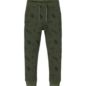 Kalhoty 'VIFELIX' name it námořnická modř / tmavě zelená
