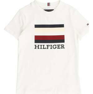 Tričko Tommy Hilfiger béžová / námořnická modř / červená / bílá