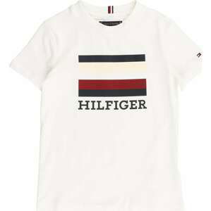 Tričko Tommy Hilfiger béžová / námořnická modř / červená / bílá