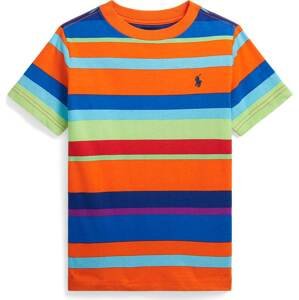 Tričko Polo Ralph Lauren královská modrá / světlemodrá / světle zelená / tmavě oranžová