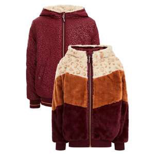 Zimní bunda WE Fashion burgundská červeň / vínově červená