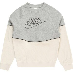 Mikina Nike Sportswear režná / šedý melír / černá