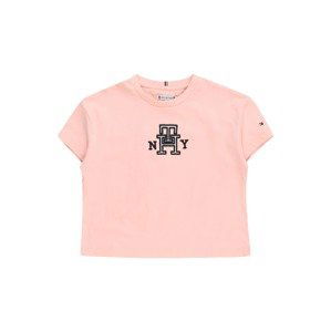 Tričko Tommy Hilfiger světle růžová / černá