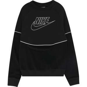 Mikina Nike Sportswear černá / bílá