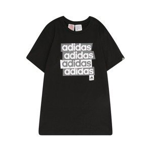 Funkční tričko 'Lin Repeat' ADIDAS SPORTSWEAR šedá / černá / bílá
