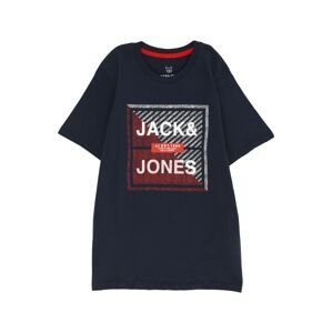 Tričko 'KAIN' Jack & Jones Junior námořnická modř / ohnivá červená / bílá / offwhite