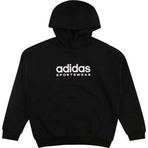 Sportovní mikina 'Fleece' ADIDAS SPORTSWEAR černá / bílá