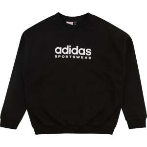 Sportovní mikina 'Fleece Crew' ADIDAS SPORTSWEAR černá / bílá