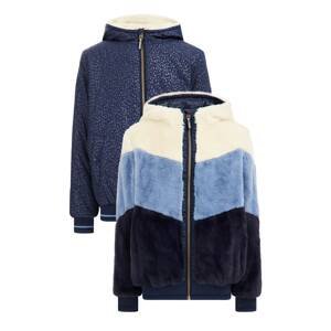 Zimní bunda WE Fashion béžová / tmavě modrá