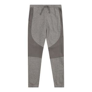 Kalhoty Abercrombie & Fitch šedobéžová / šedý melír