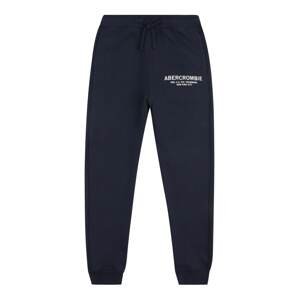 Kalhoty Abercrombie & Fitch námořnická modř / bílá