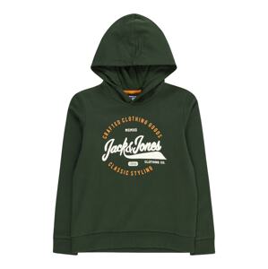 Mikina 'MIKK' Jack & Jones Junior žlutá / zelená / bílá