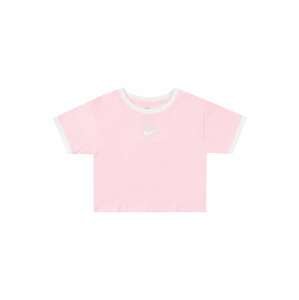 Tričko Nike Sportswear světle růžová / bílá