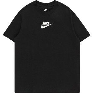 Tričko Nike Sportswear černá / bílá