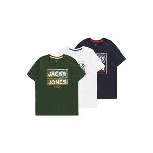 Tričko 'KAIN' Jack & Jones Junior námořnická modř / khaki / červená / bílá