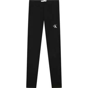 Legíny Calvin Klein Jeans černá / bílá