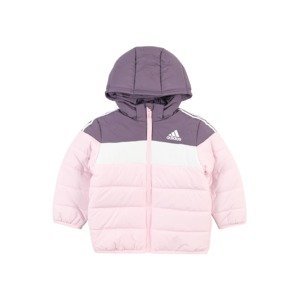 Sportovní bunda ADIDAS SPORTSWEAR tmavě fialová / pastelově růžová / bílá