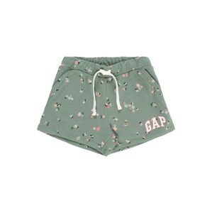 Kalhoty GAP khaki / tmavě zelená / růžová / světle růžová