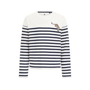 Tričko WE Fashion námořnická modř / bílá