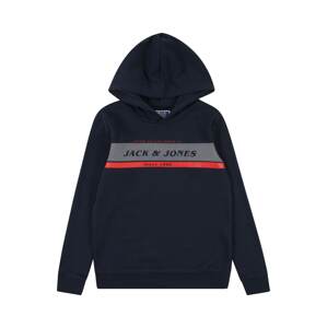 Mikina Jack & Jones Junior námořnická modř / červená / bílá