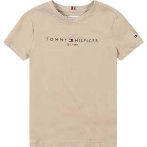 Tričko Tommy Hilfiger nažloutlá / námořnická modř / červená / bílá