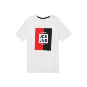 Tričko 'OSCAR' Jack & Jones Junior červená / černá / bílá