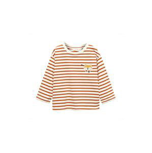 Tričko 'GUINEU' Mango Kids karamelová / rezavě hnědá / černá / offwhite