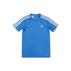 Funkční tričko 'Train Essentials Aeroready 3-Stripes -Fit' ADIDAS SPORTSWEAR královská modrá / bílá