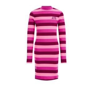 Šaty WE Fashion bobule / magenta / světle růžová