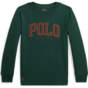 Tričko Polo Ralph Lauren tmavě zelená / oranžová / krvavě červená