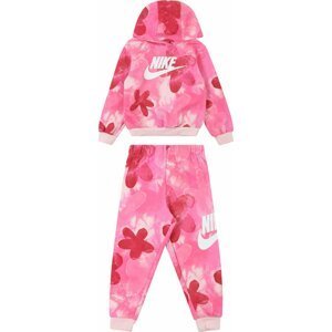 Joggingová souprava Nike Sportswear pink / světle růžová / bílá