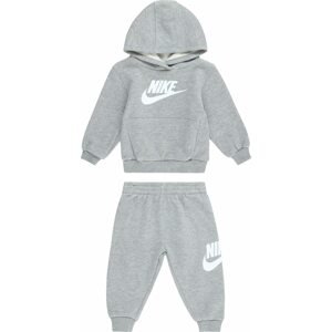 Joggingová souprava Nike Sportswear šedý melír / bílá