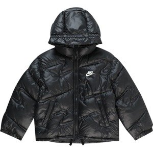 Přechodná bunda Nike Sportswear černá / bílá