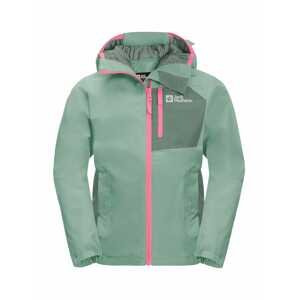 Outdoorová bunda 'ACTIVE HIKE' Jack Wolfskin khaki / pastelově zelená / světle růžová / bílá