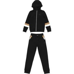 Joggingová souprava BOSS Kidswear hnědá / černá / bílá