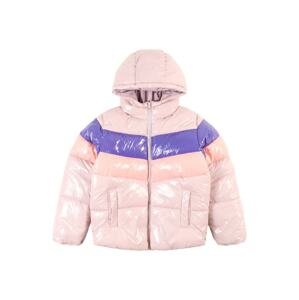 Zimní bunda United Colors of Benetton světle fialová / růžová / pastelově růžová