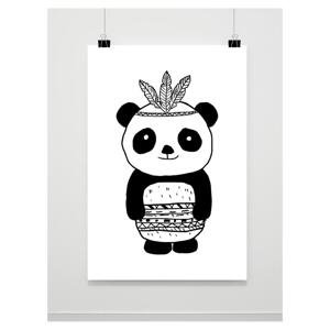Dětský dekorační plakát s černobílou pandou, PP179 A3