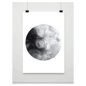 Bílý závěsný plakát s měsícem, PP191 A3