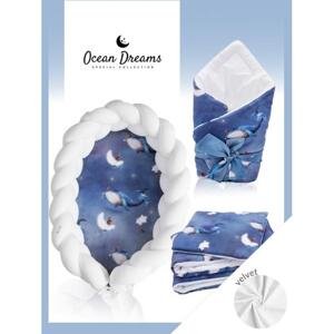 Výbava pro novorozence Velvet 4v1 - Ocean Dreams / bílá, PP262