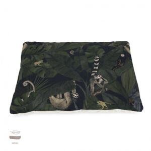 Malý sametový polštář pro děti s motivem detektivů z džungle, MA1638 Jungle Detectives 30x40 cm