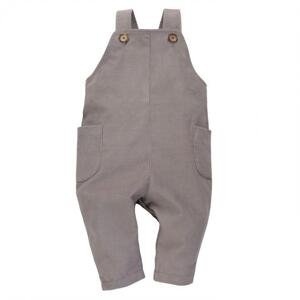 Bavlněné dětské manšestrové kalhoty na šle šedé barvy, PIN260 Dreamer 74