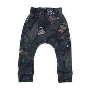 Bavlněné dětské kalhoty s gumičkou a s motivem detektivů z džungle, MA1792 Jungle Detectives 98-104