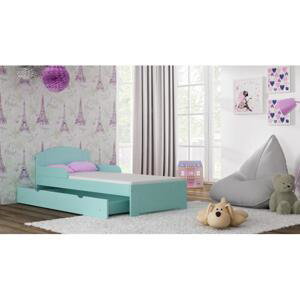 Dětská jednolůžková postel - 190x80 cm, MW19 BILI-S Modrá S funkcí spaní (bez matrace) Standardní bariéry